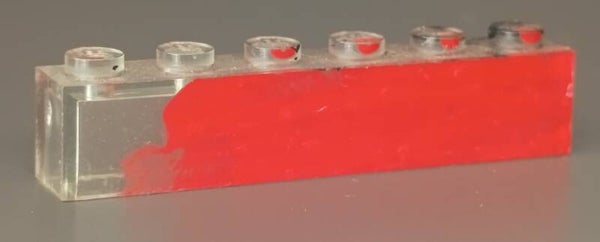 1x6 trans clear brick misprint