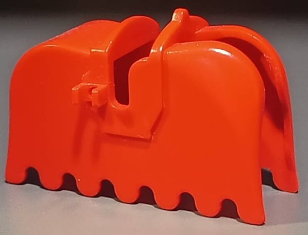 Unpainted horse barding red