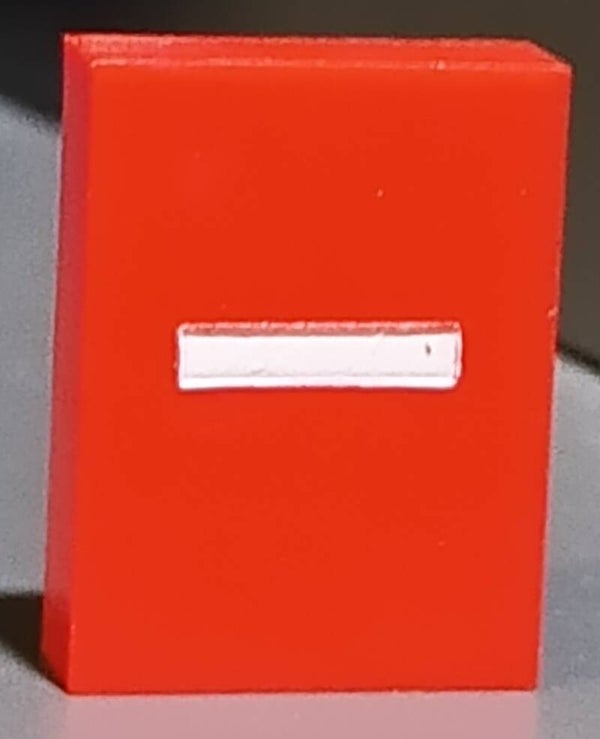 Modulex tile red with "-"