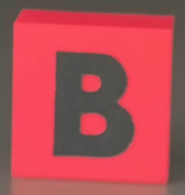 Modulex red tile with B