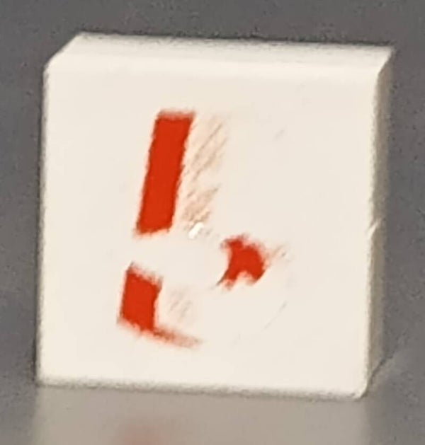 Modulex tile with misprint