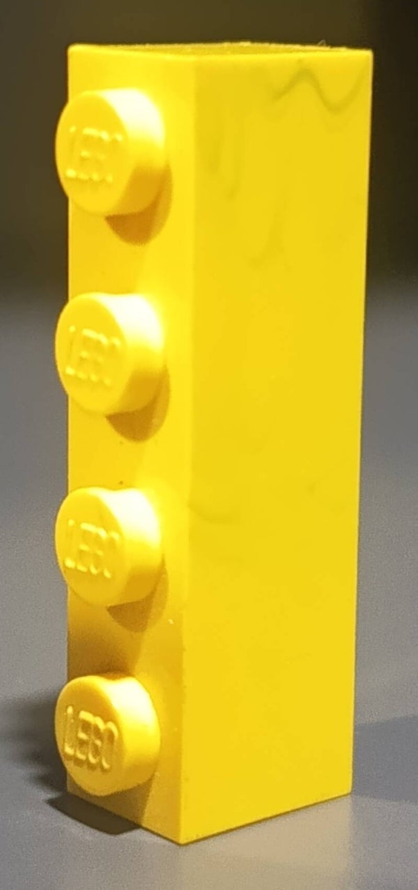 Yellow 1x4 brick marbled
