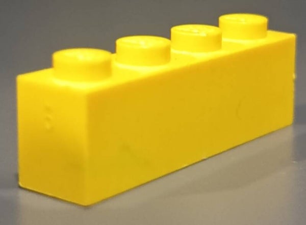 Yellow 1x4 brick marbled