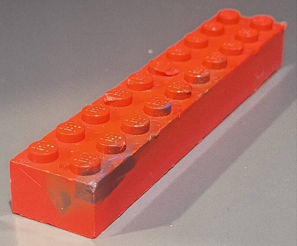 Red 2x10 brick marbled