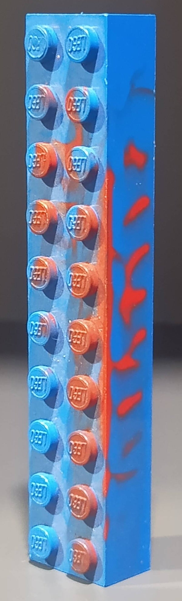 Blue 2x10 brick marbled