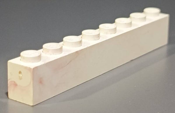 1x8 white brick marbled
