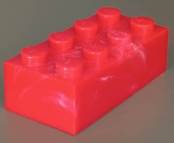 2x4 marbled brick in a special red
