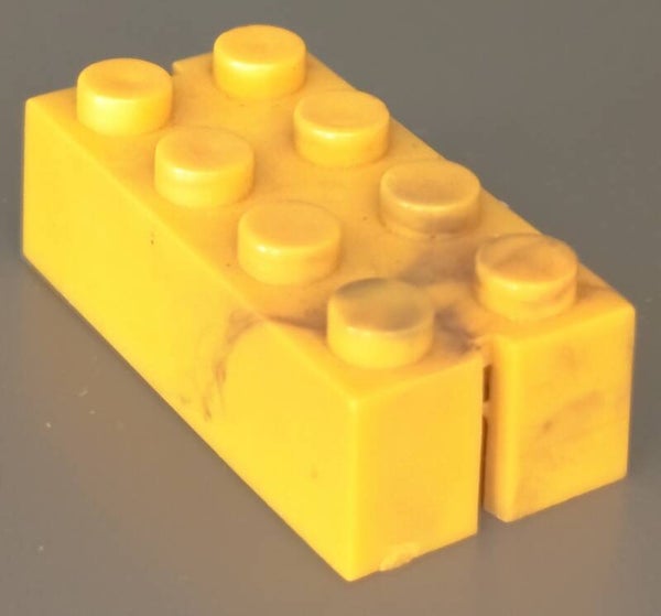 2x4 yellow brick little marbled