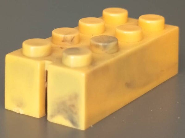 2x4 yellow brick little marbled