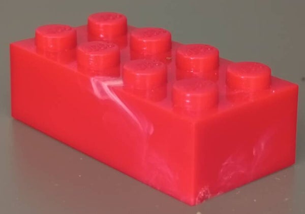 2x4 marbled brick special red