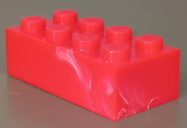 2x4 marbled brick special red