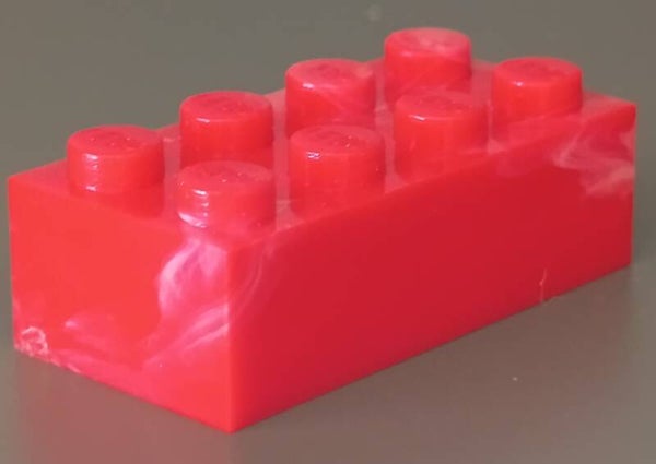 2x4 marbled brick special red