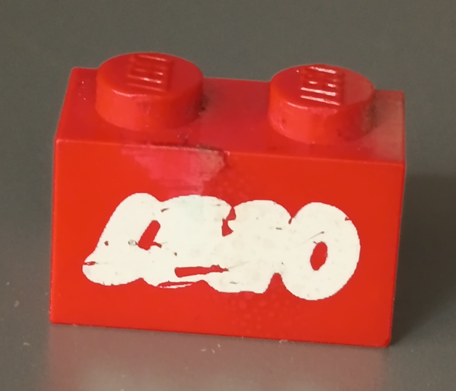 Misprint Red 1x2 brick Lego