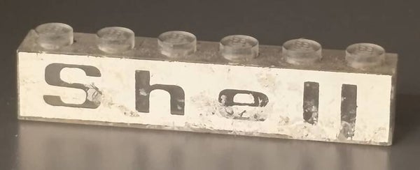 Misprint Trans clear 1x6 brick Shell