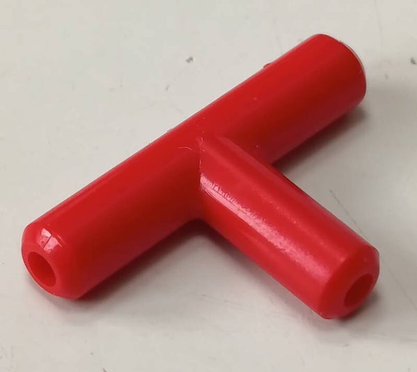 Pneumatic T piece - red