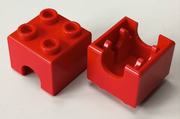 Technic engine piston square - red
