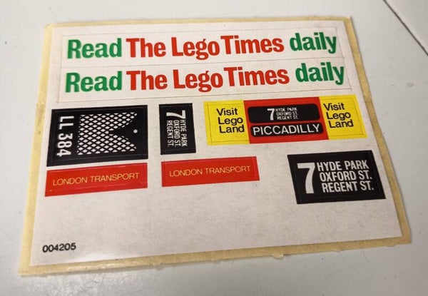 Stickers for London bus 384