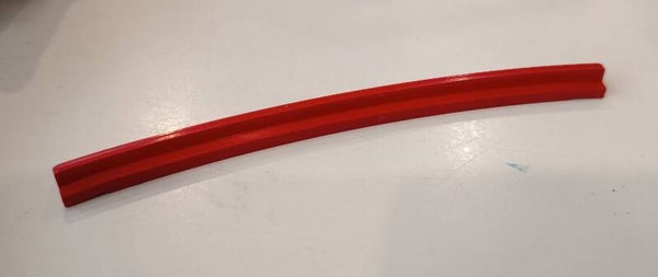 Train track curved short - red