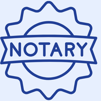 a stamp with the word notary