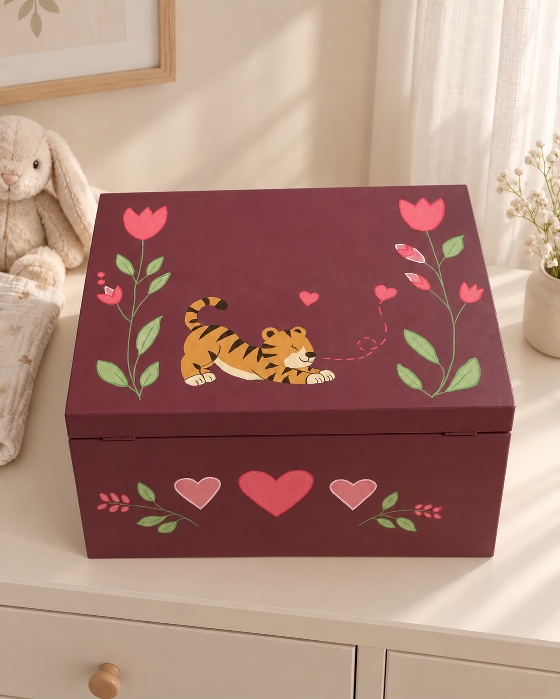 Herinneringskist Tijger & Bloemen