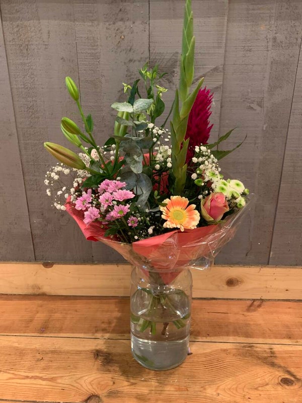 Plukboeket  roze wit