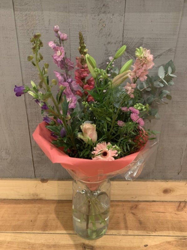 Plukboeket roze paars