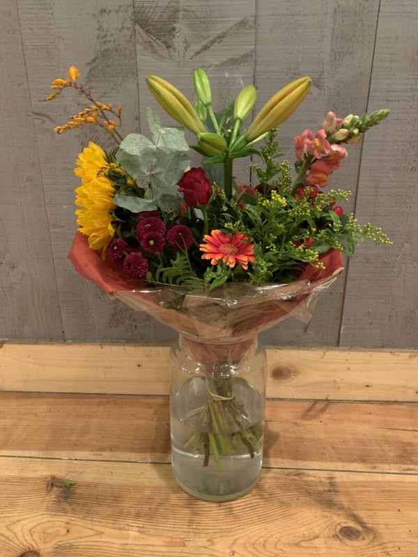 Plukboeket rood oranje geel