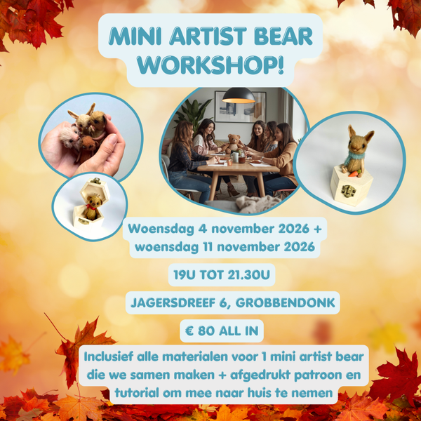 Workshop najaar 2026 - mini artist bear