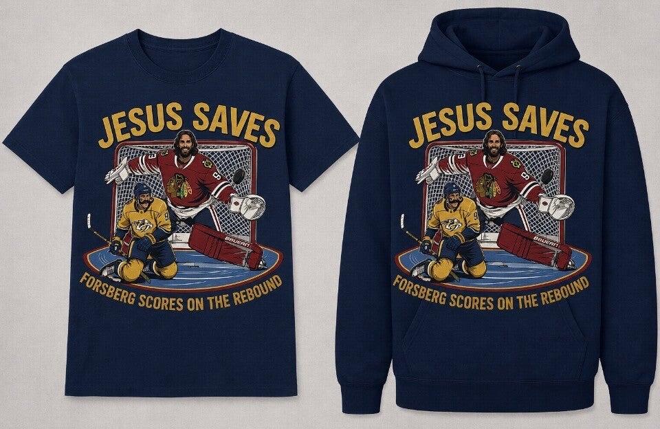 HWO: Jesus Saves Hockey (Forsberg edition) T-Shirt & Hoodie