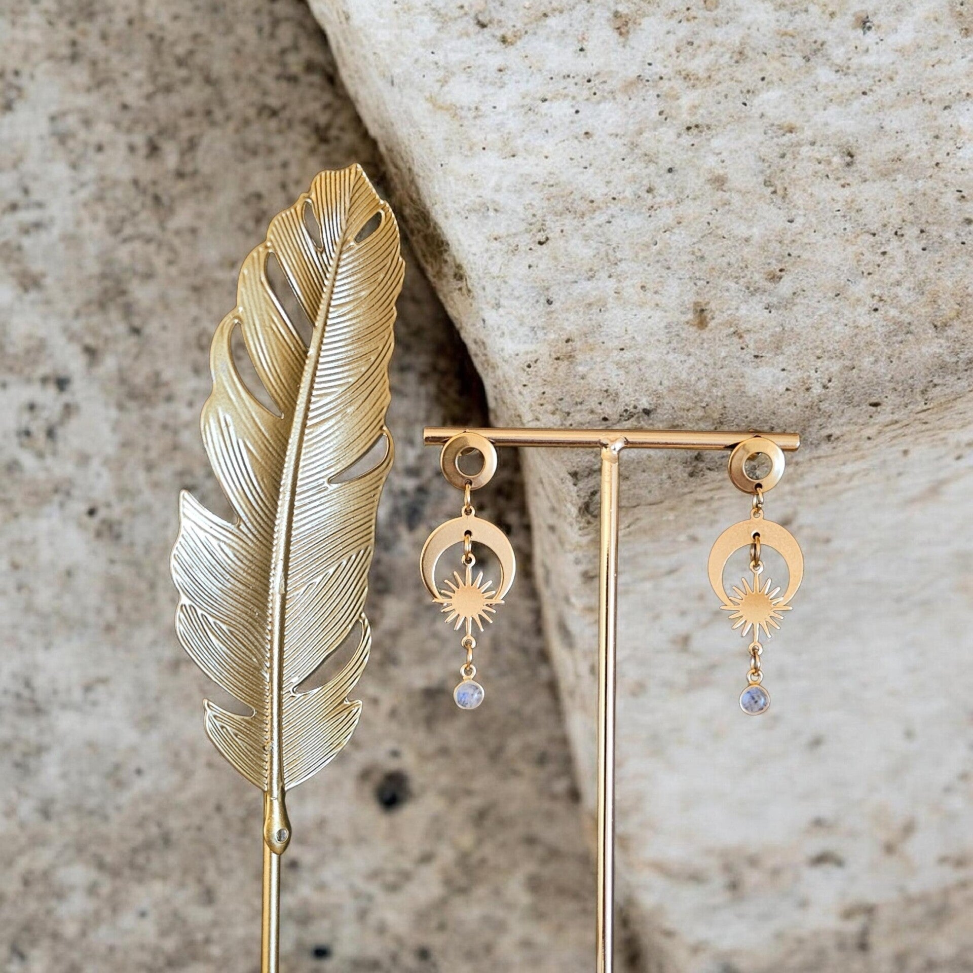 Boucles " lune mystique"