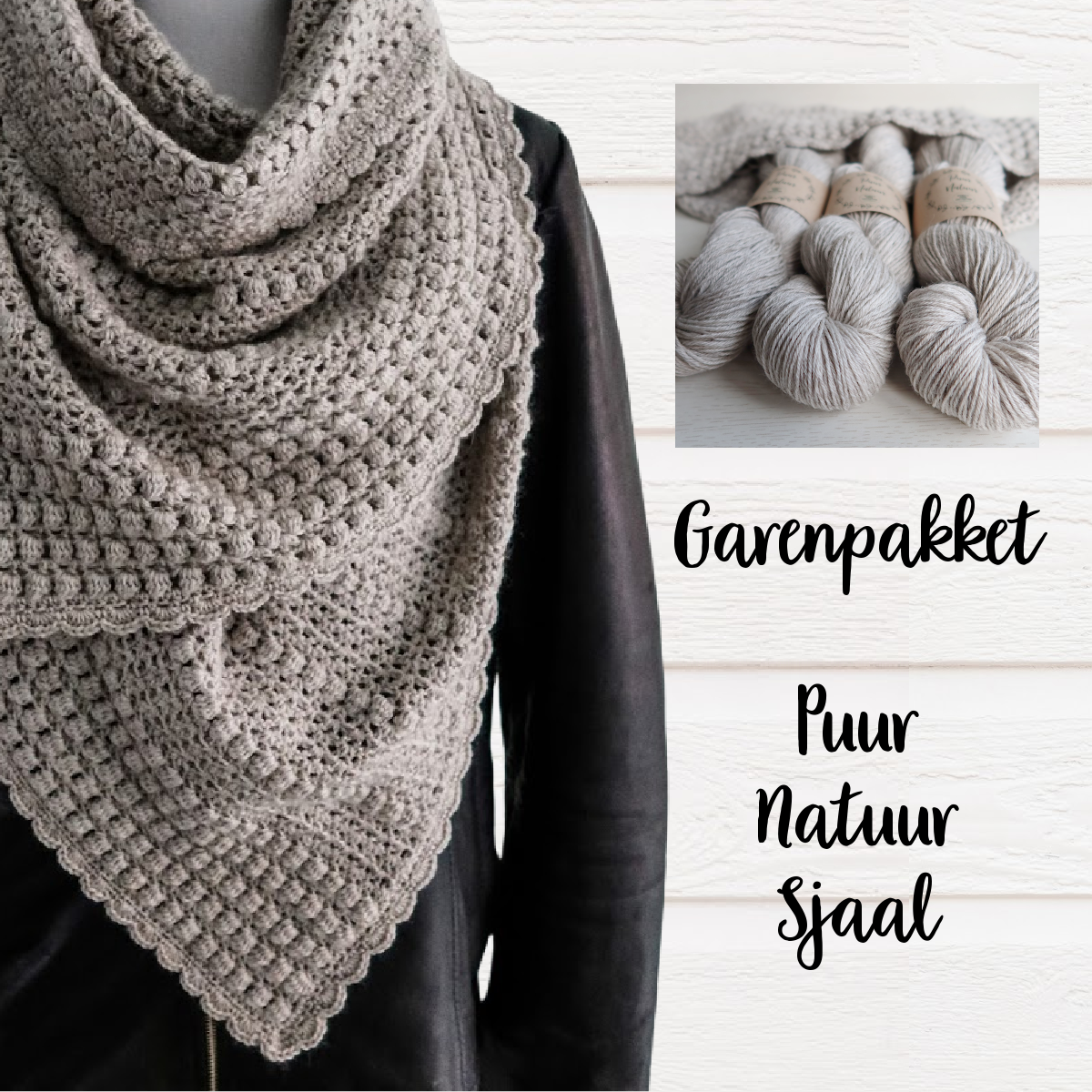 Garenpakket Puur Natuur Sjaal Wendy's Home Collection