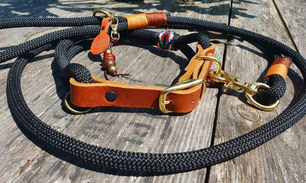 ONTWERP JE EIGEN | Honden halsband touw & leer