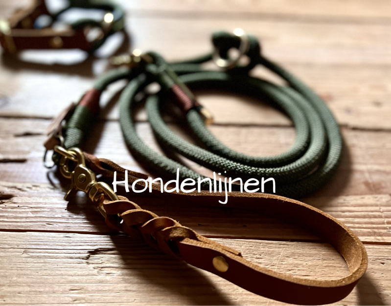 Hondenlijn 'Fenne verstelbaar met leren lus | Underdogz.nl