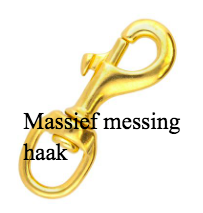 Massief messing musketon Underdogz