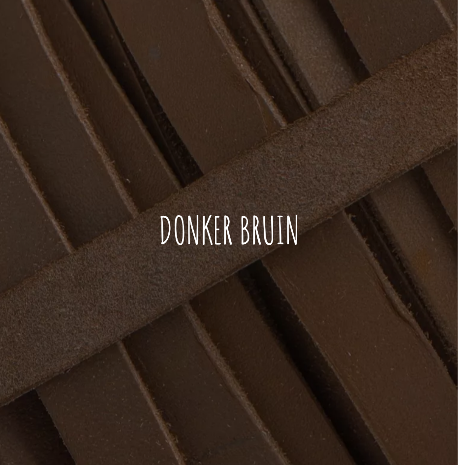 Donkerbruin vetleder 16mm