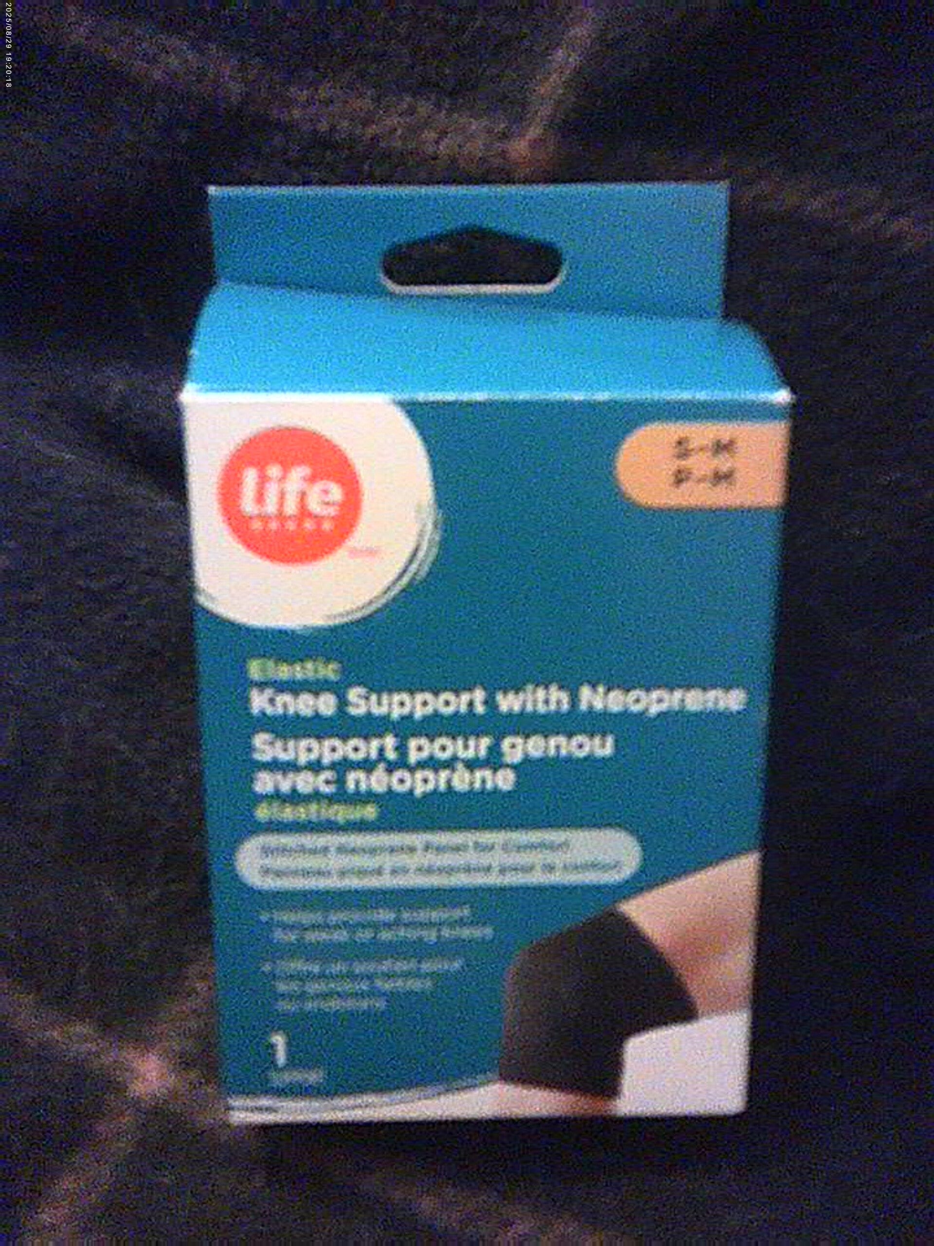 Life Knee Support with Neoprene – Size S-M  Pre-Owned Orthopedic Wrap for Stability & Comfort