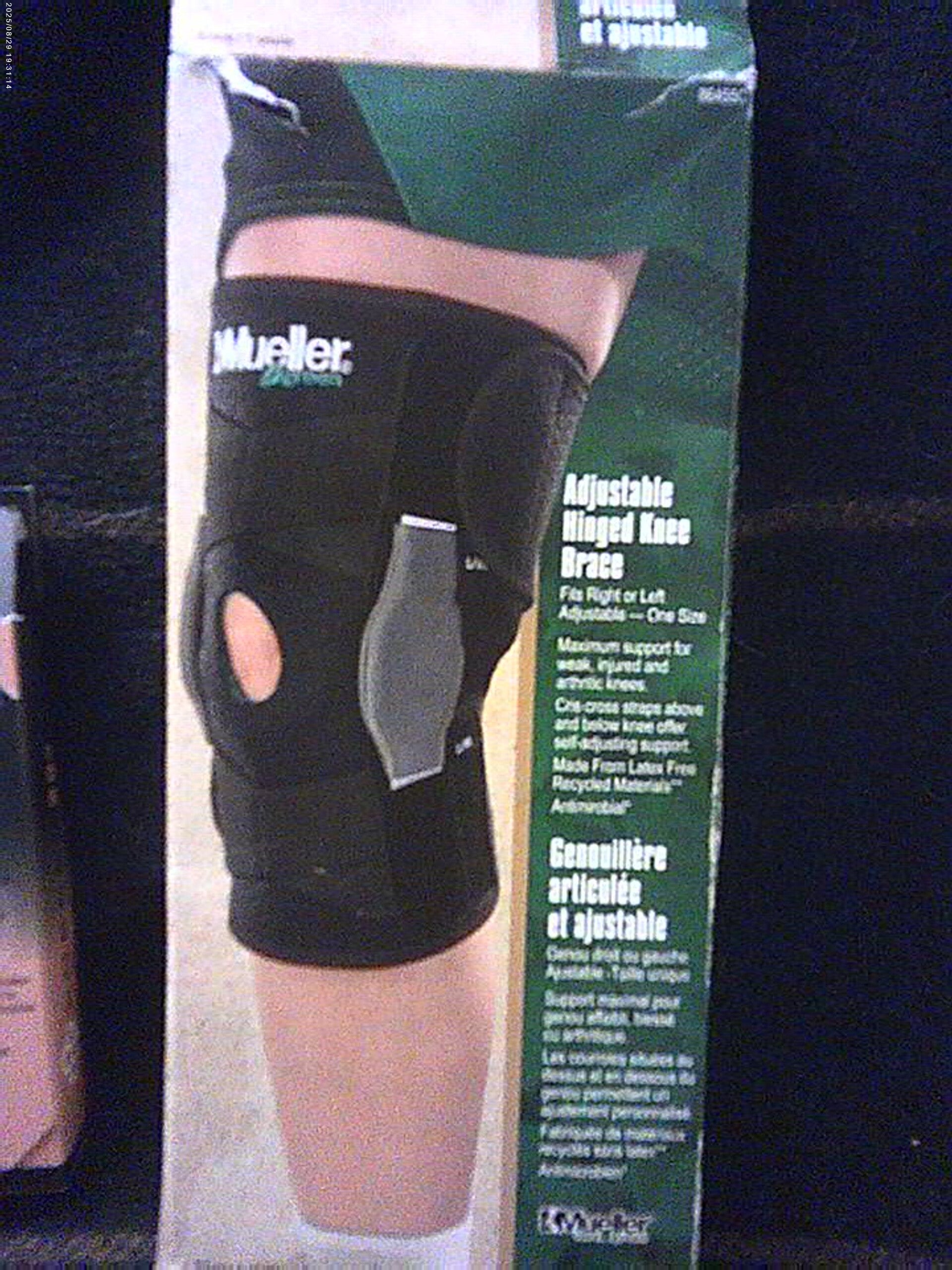 Mueller Adjustable Hinged Knee Brace – Open Patella  Stabilizing Support for Injury Recovery