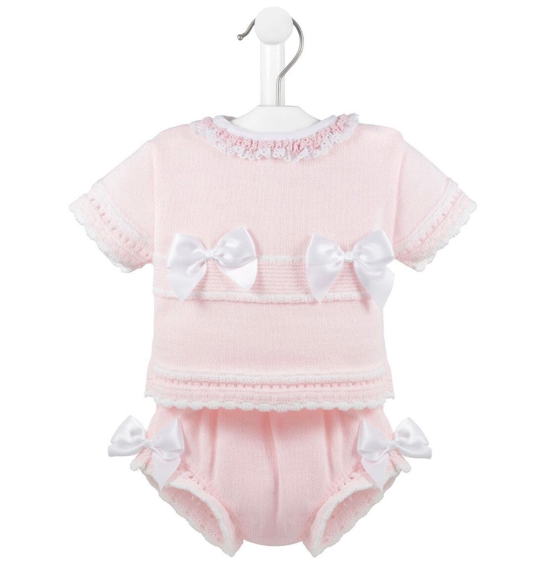 Satin bow top and bloomer