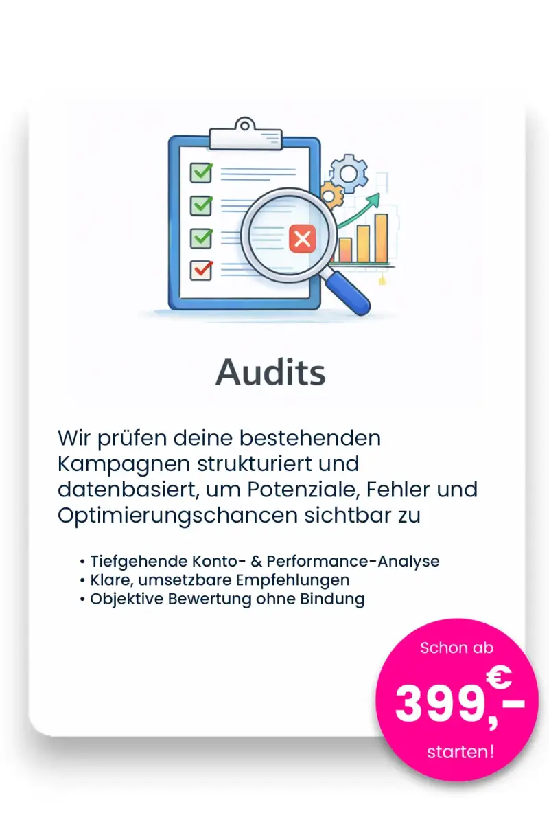Audit von pom.berlin zur datenbasierten Analyse und Optimierung von Online-Marketing-Kanälen.