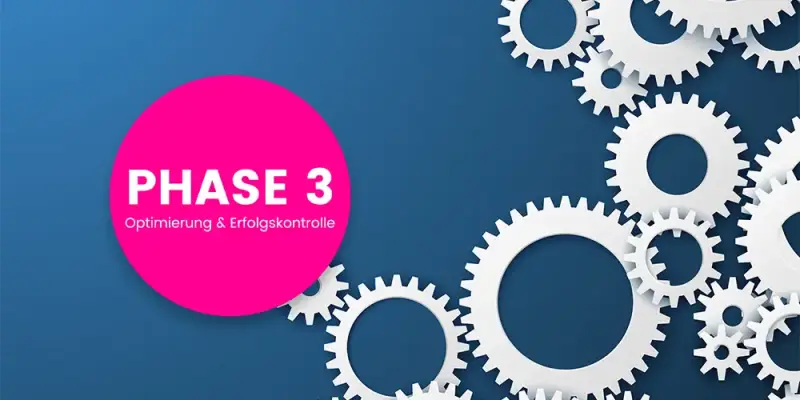 Phase 3 Optimierung und Transparenz bei pom.berlin: Echtzeit-Reporting, kontinuierliche Optimierung und regelmäßiger strategischer Austausch.