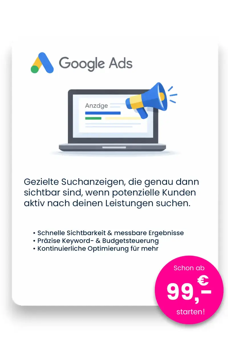 Google Ads Anzeige von pom.berlin zur gezielten Ansprache kaufbereiter Nutzer und Steigerung der Online-Sichtbarkeit.