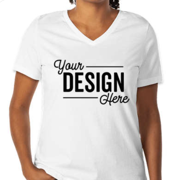 Custom Designed Women's V-Neck T-shirt