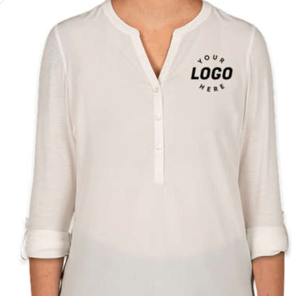 Custom Designed Port Authority Women's Henley Tunic Blouse