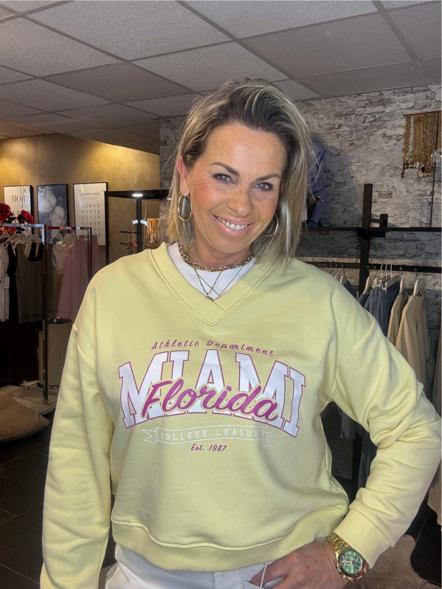 Sweater v hals Miami