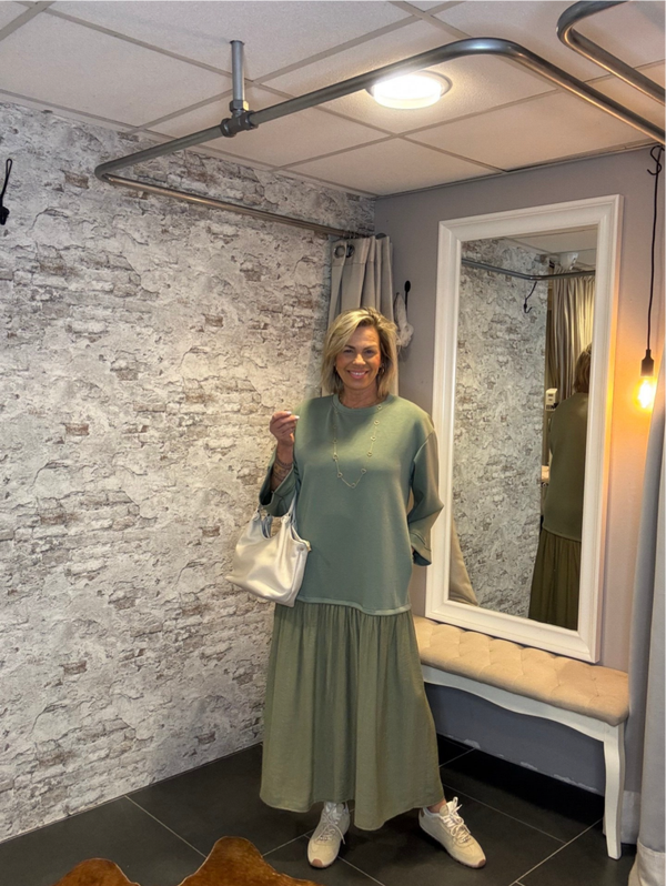 Comfort Jurk met Steekzakken – Viscose Mix – One Size (t/m 42/44)