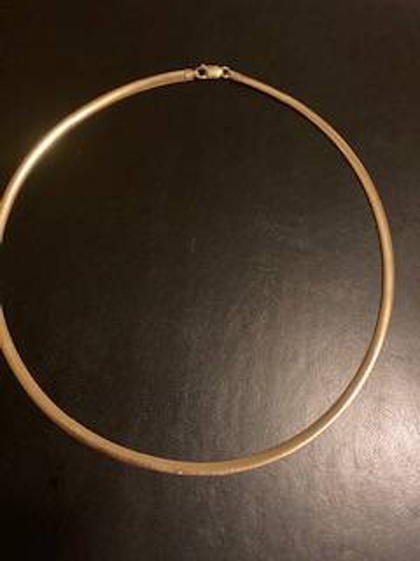 Herringbone two sided Gold and Silver Necklace