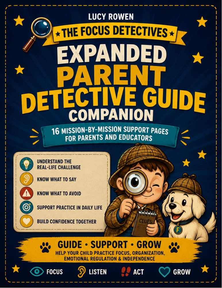 Expanded Parent Detective Guide companion for Executive Function Workbook for Kids