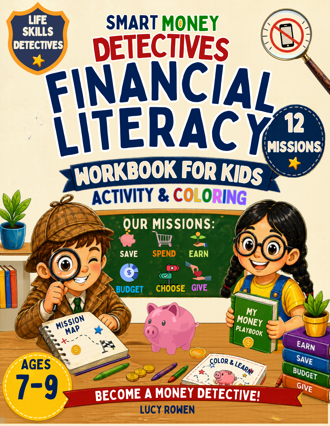 Smart Money Detectives financial literacy workbook for kids ages 7–9