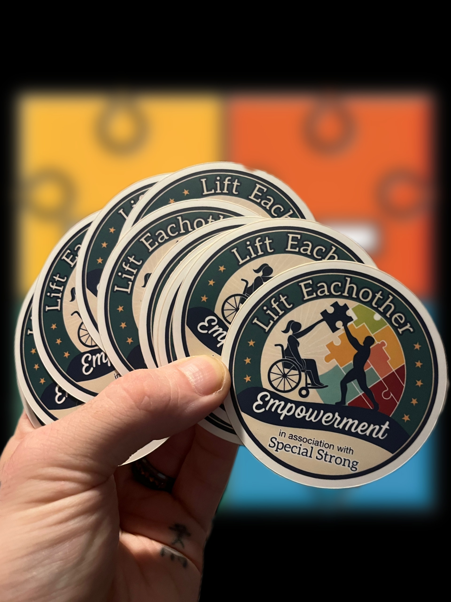 3" vinyl round logo sticker