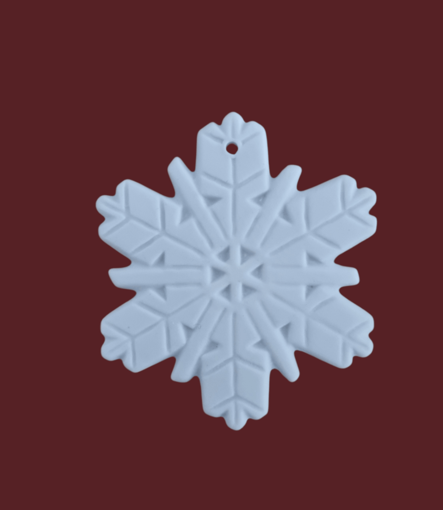 Christbaumanhänger Schneeflocke aus Biskuitporzellan (8 cm, limitiert)